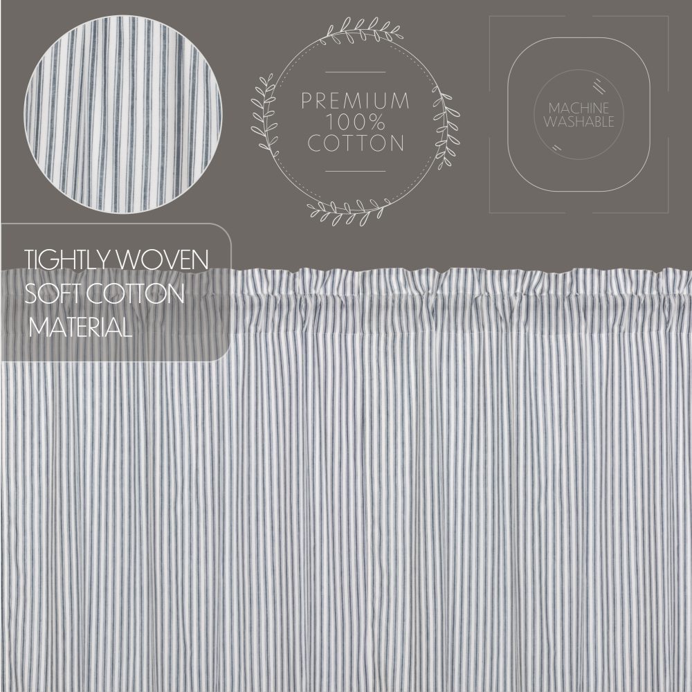 Sawyer Mill Blue Ticking Stripe Swag Set of 2 36x36x16 - Image 7