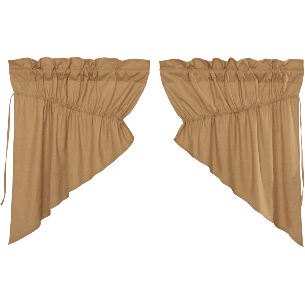 Simple Life Flax Khaki Prairie Swag Set of 2 36x36x18 - Image 2