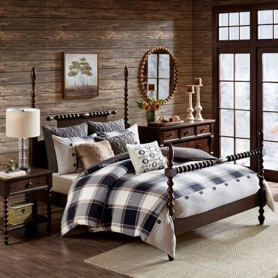 Madison Park Signature Urban Cabin Cotton Jacquard Comforter Set in Brown, King MPS10-346
