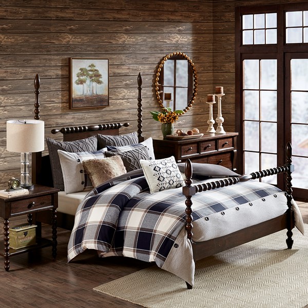 Madison Park Signature Urban Cabin Cotton Jacquard Comforter Set in Brown, Queen MPS10-345