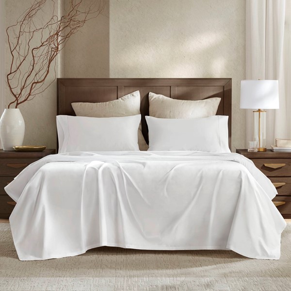 Harbor House 100% Egyptian Cotton Sateen Sheet Set in White, Cal King HHD20-1957 - Image 2