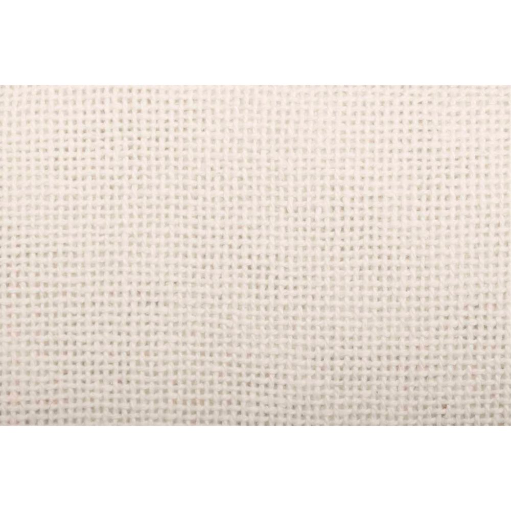 Burlap Antique White Standard Pillow Case w/ Fringed Ruffle Set of 2 21x30 - Image 6