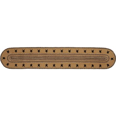 Kettle Grove Jute Runner Stencil Stars Border 13x72