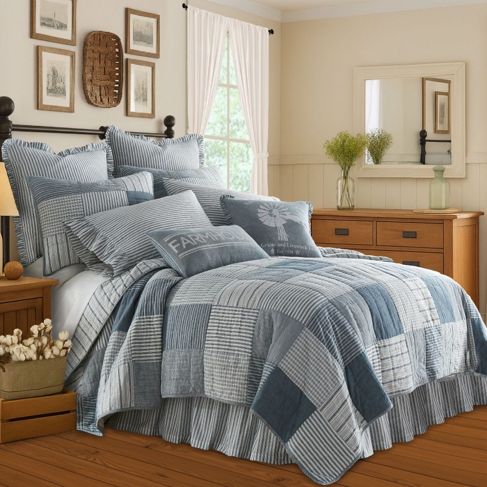 Sawyer Mill Blue Twin Quilt 68Wx86L - Image 7