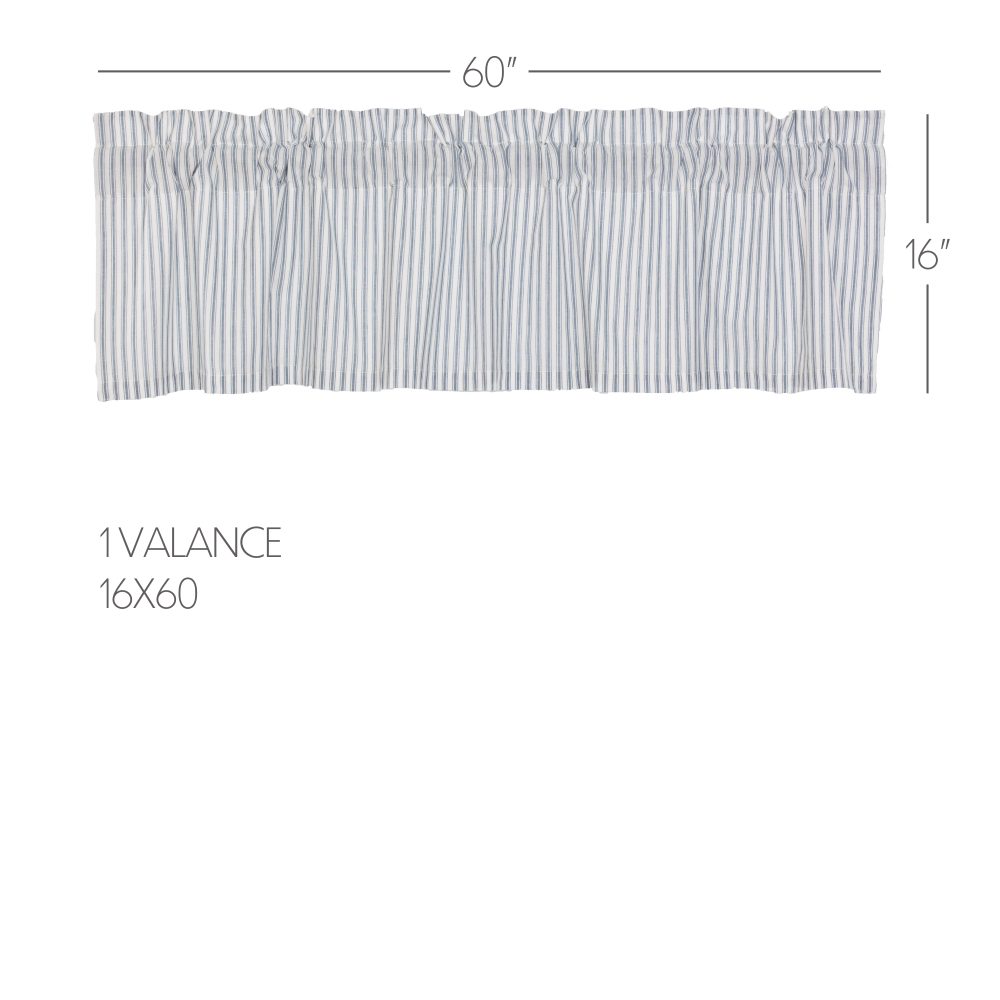 Sawyer Mill Blue Ticking Stripe Valance 16x60 - Image 5
