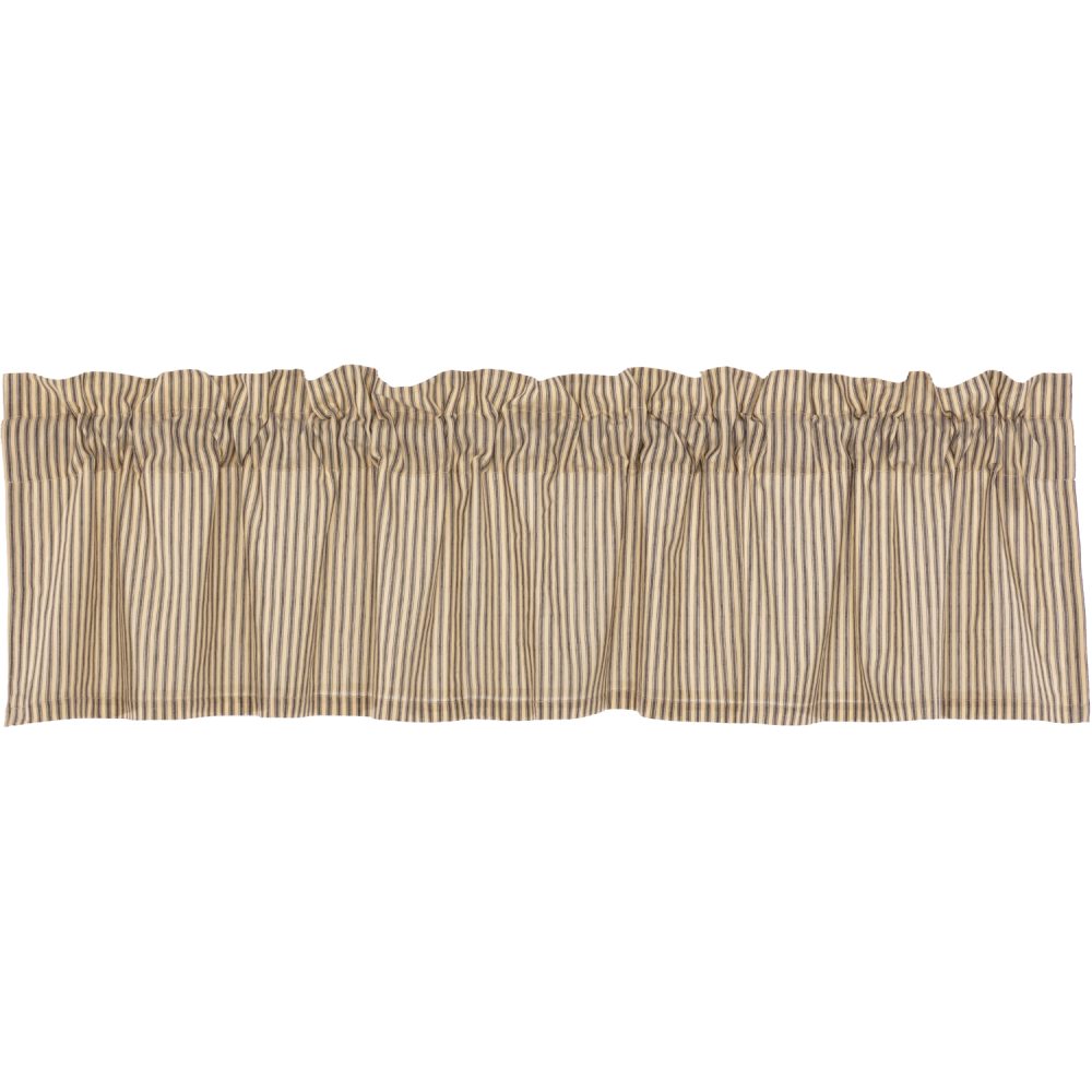 Sawyer Mill Charcoal Ticking Stripe Valance 16x72 - Image 2