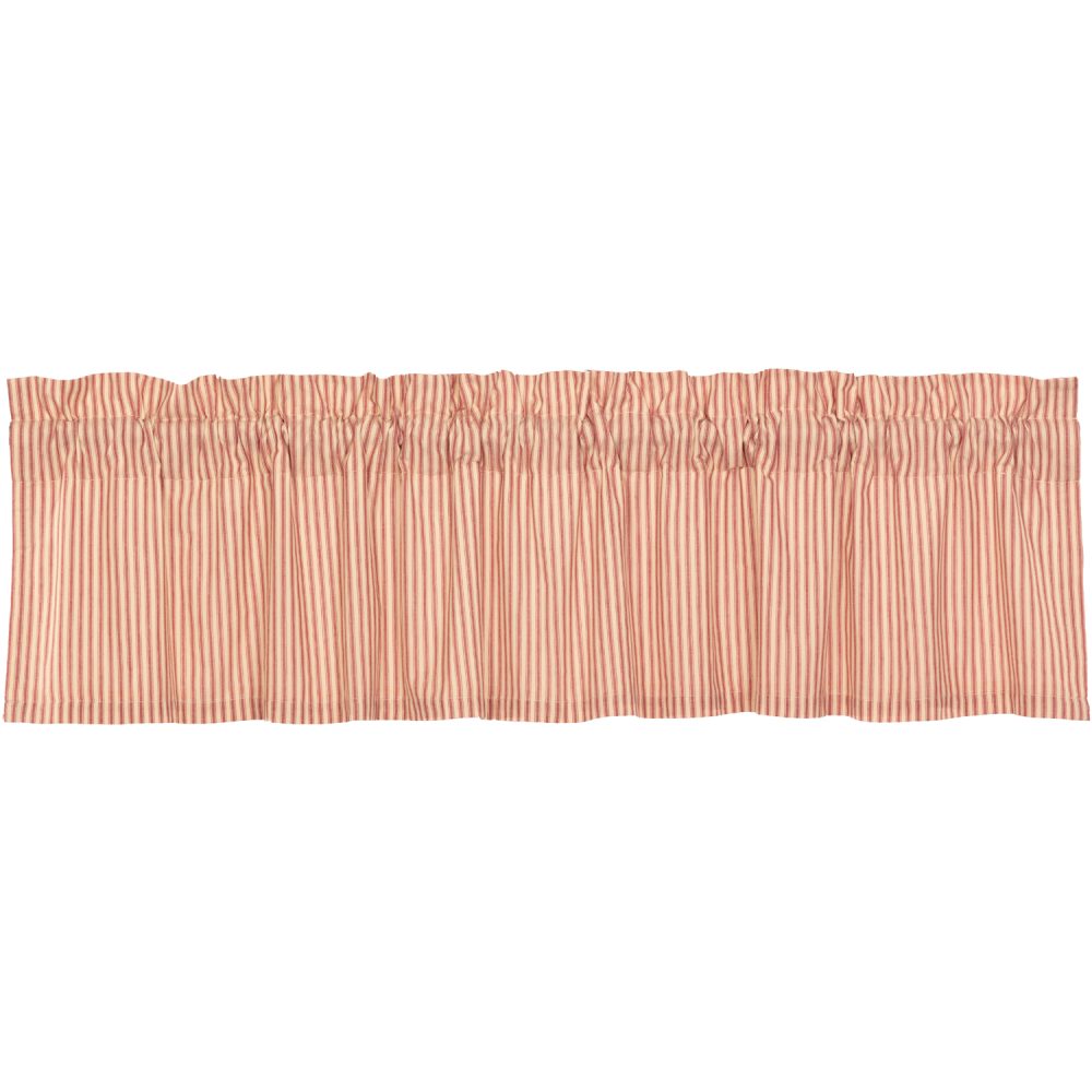Sawyer Mill Red Ticking Stripe Valance 16x72 - Image 2