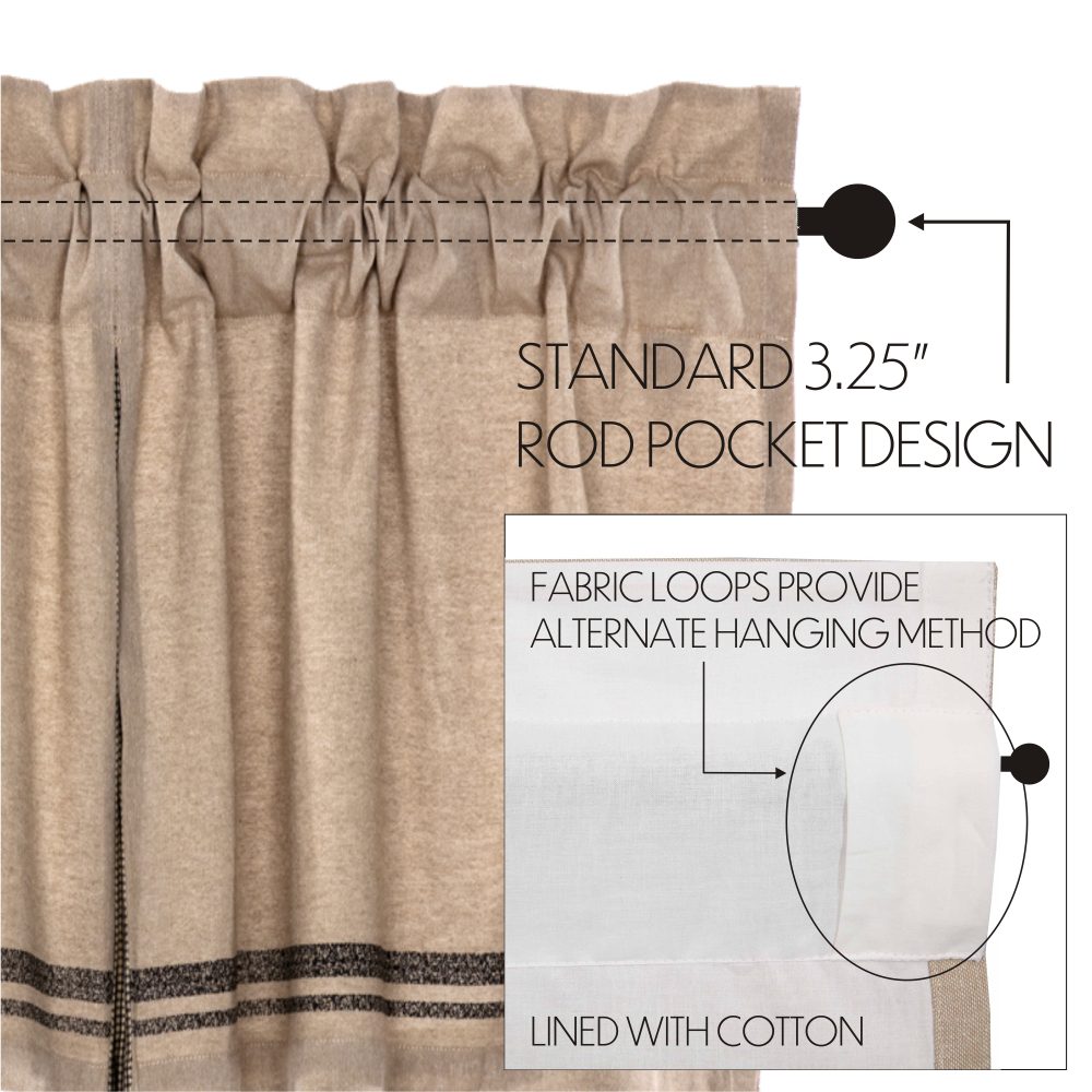Sawyer Mill Charcoal Chicken Valance Pleated 20x72 - Image 7