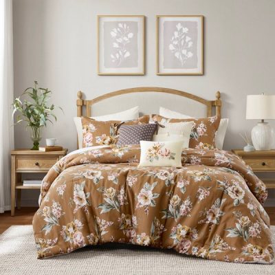 Madison Park Salara Comforter Set in Terracotta, Cal King MP10-8897