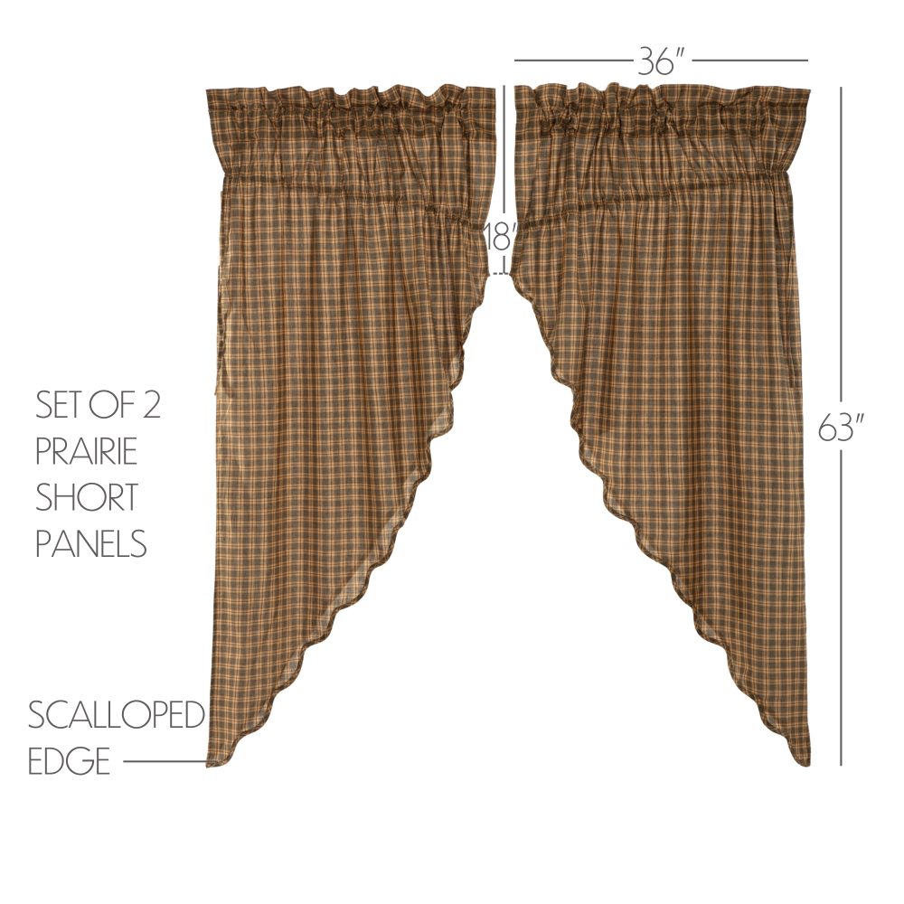 Cedar Ridge Prairie Short Panel Scalloped Set of 2 63x36x18 - Image 3