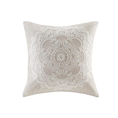 Harbor House Blue Suzanna Square Pillow in Taupe, 18x18" HH30-1650
