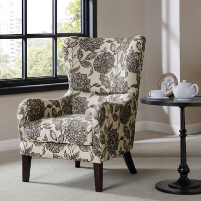 Madison Park Arianna Swoop Wing Chair, One Size FPF18-0428