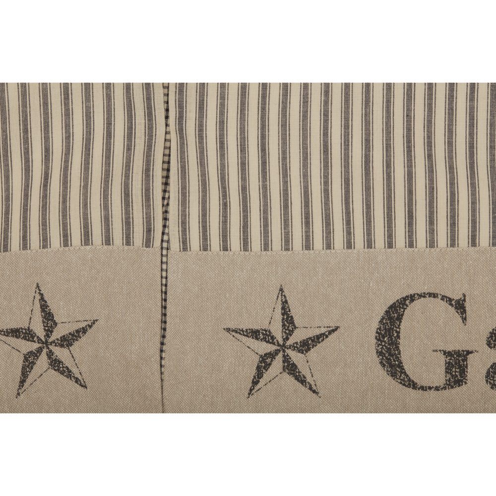 Sawyer Mill Farmhouse Rustic Charcoal Gray Gathered Rod Pocket Valance Window Topper 20x72 - Image 3