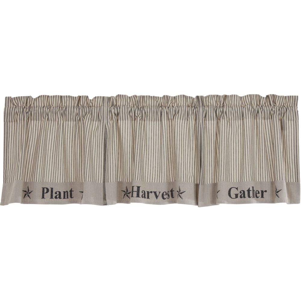 Sawyer Mill Farmhouse Charcoal Gathered Rod Pocket Window Valance 20x90 - Image 2
