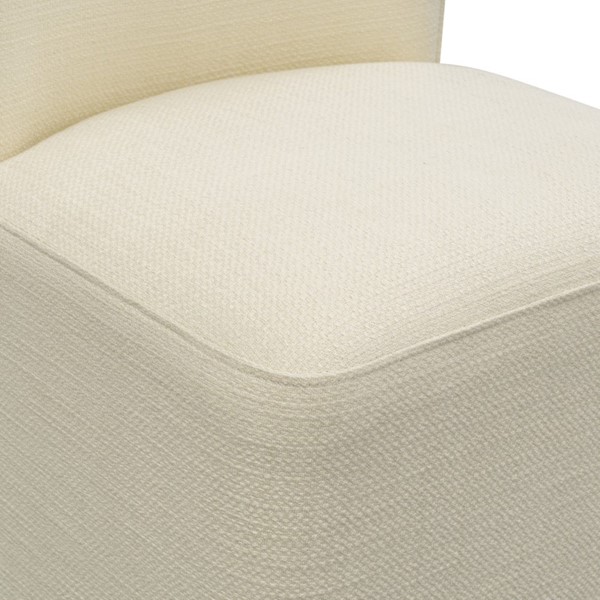 Madison Park Vela Dining Chair with castors in Cream, One Size MP108-1294 - Image 5