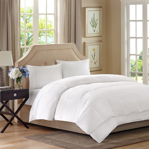 Sleep Philosophy Benton All Season 2 in 1 Down Alternative Comforter in White, Full/Queen BASI10-0257 - Image 7