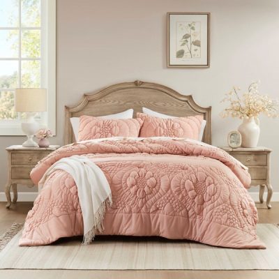Madison Park Elise Comforter Set in Pink, Full/Queen MP10-8673
