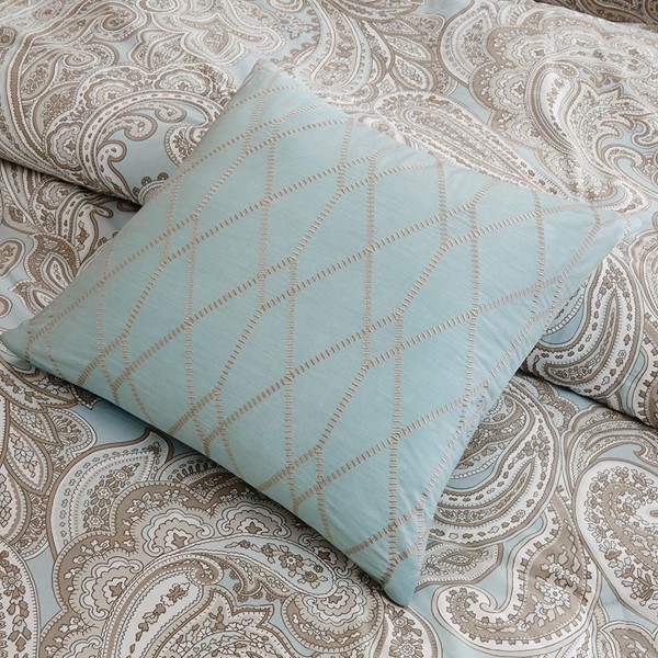 Madison Park Pure Ronan 5 Piece Cotton Comforter Set in Blue, Full/Queen MPP10-001 - Image 5