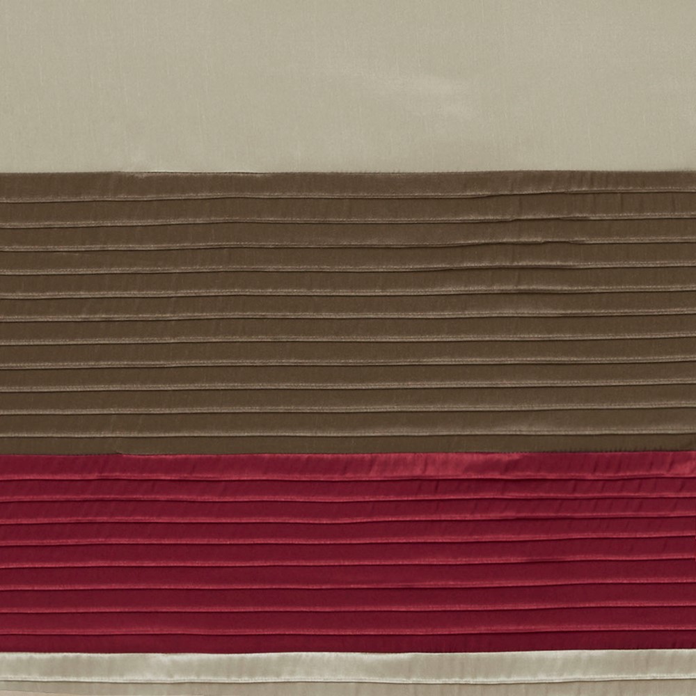 Madison Park Amherst Polyoni Pintuck Curtain Panel in Red, 50x84" MP40-2224 - Image 5