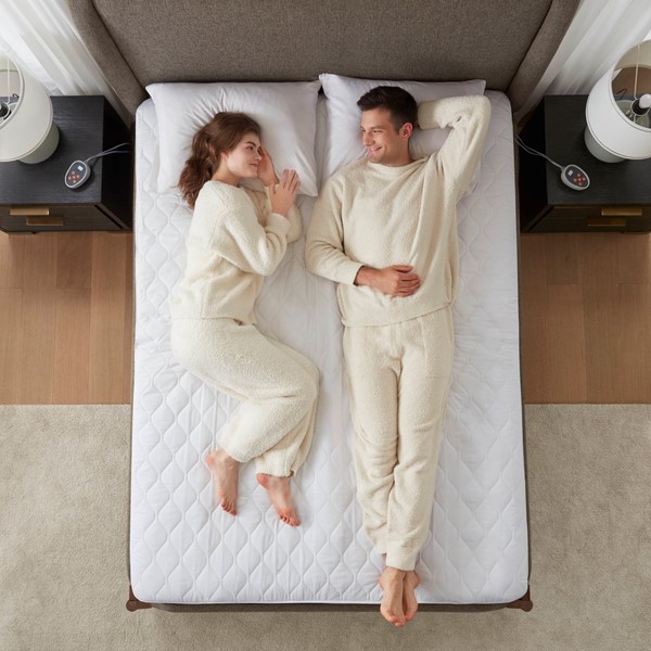 Beautyrest Cotton Deep Pocket Heated Mattress Pad-20 Heat Settings in White, Queen BR55-0900 - Image 3