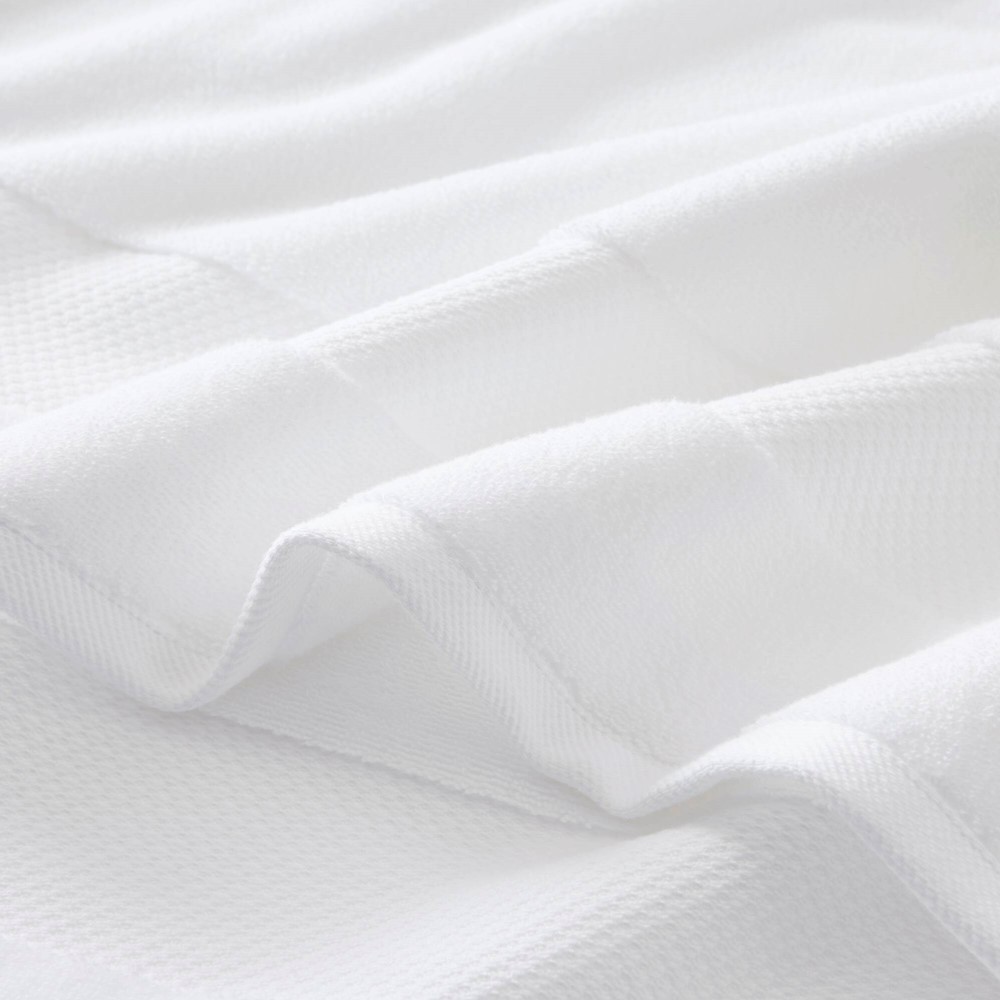 Madison Park Signature Turkish Cotton 6 Piece Bath Towel Set in White, 6-Piece MPS73-349 - Image 3