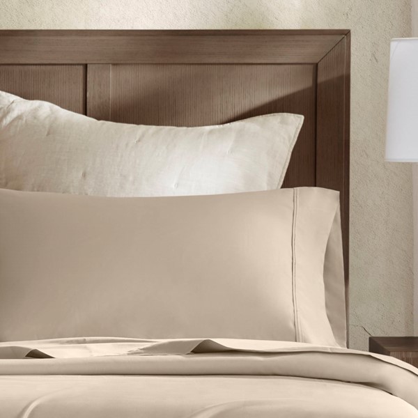 Harbor House 100% Egyptian Cotton Sateen Pillowcase Set in Linen, King Sham HHD21-1950 - Image 3