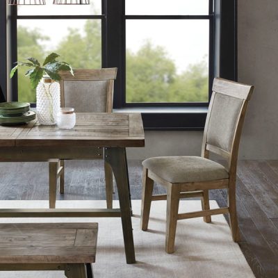 INK+IVY Oliver Dining Side Chair(Set of 2pcs) in Natural/Grey, Set of 2 II108-0317