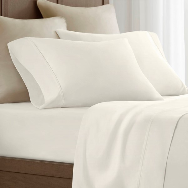 Harbor House 100% Egyptian Cotton Sateen Pillowcase Set in Off-White, King Sham HHD21-1942