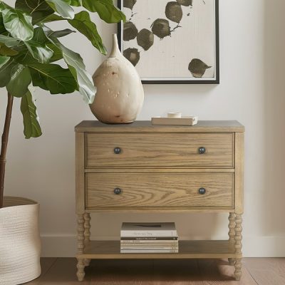 Madison Park Signature Beckett 2 Drawer Accent Chest in Natural, One Size MPS130-0306