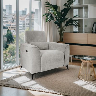 Chapel Hill Madison Power Recliner in Med Grey, One Size CH103-0045