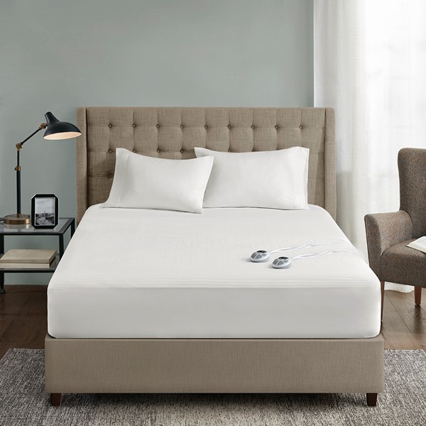 Serta Waterproof Heated Mattress Pad in White, Twin ST55-0114 - Image 2