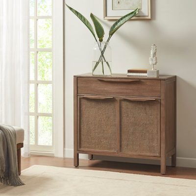 Madison Park Palisades 2 Door Woven  Accent Chest in Natural, One Size MP130-1036