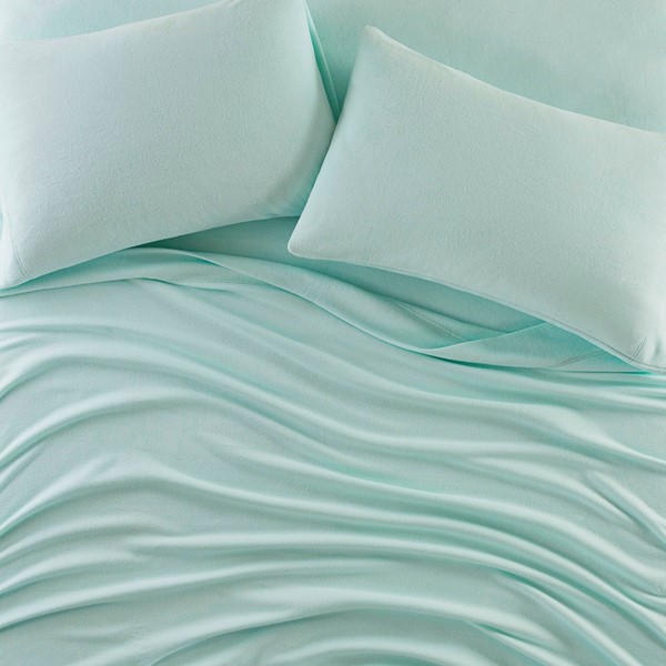 True North by Sleep Philosophy Micro Fleece Sheet Set in Aqua, Twin XL TN20-0590 - Image 3