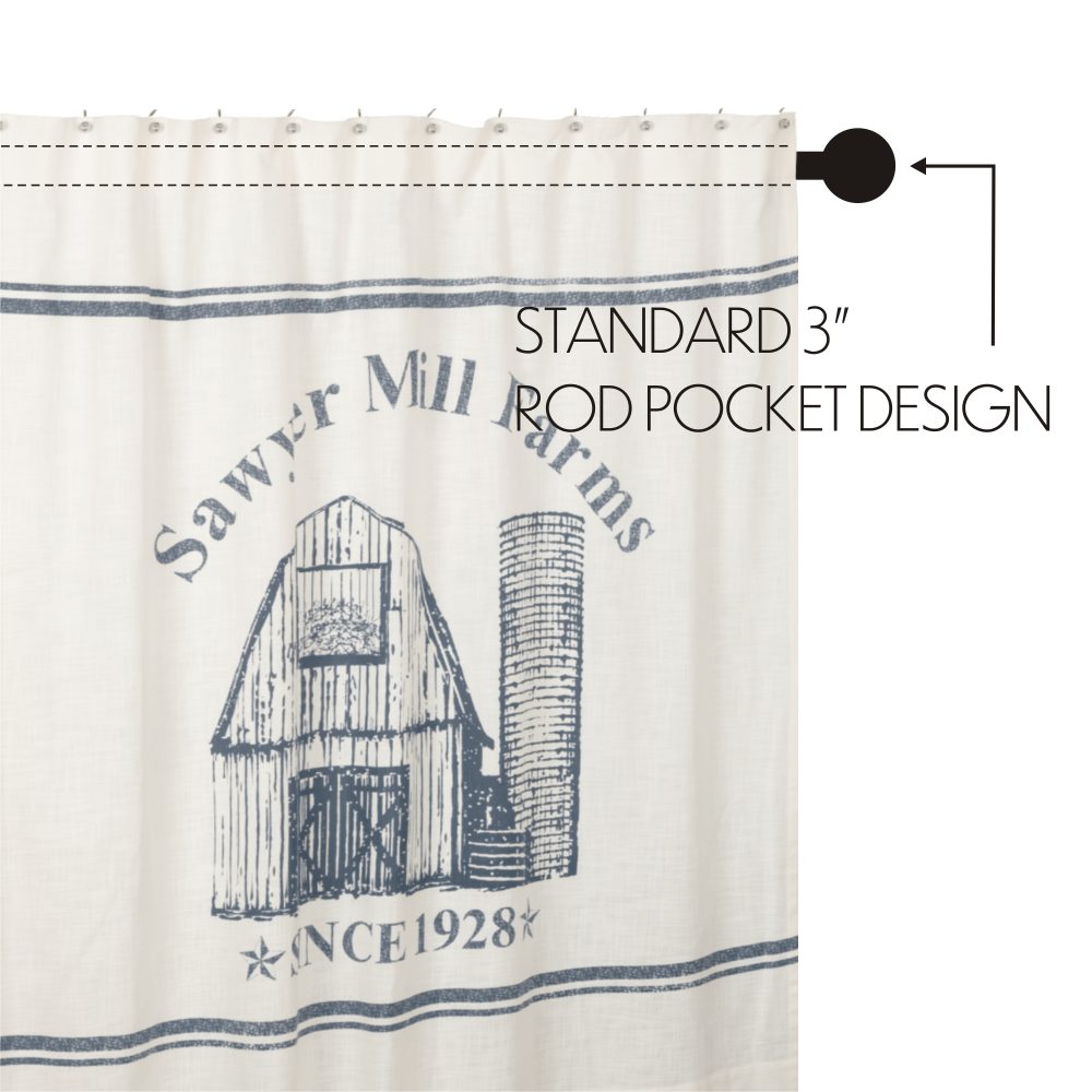 Sawyer Mill Blue Barn Shower Curtain 72x72 - Image 6