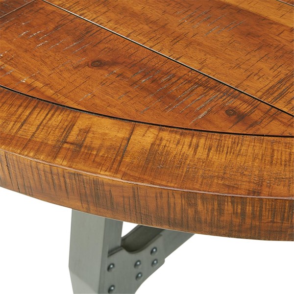 INK+IVY Lancaster Round Dining/Gathering Table in Amber/Graphite, One Size II121-0036 - Image 4
