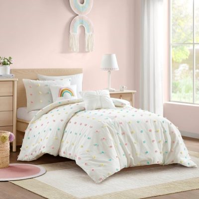 Urban Habitat Kids Callie Cotton Jacquard Pom Pom Comforter Set, Twin UHK10-0090