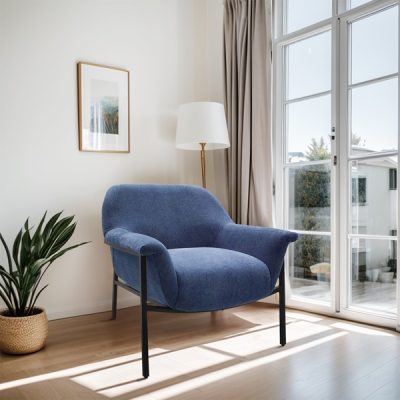 Chapel Hill Sabrina Accent Chair in Navy Blue, One Size CH100-0048