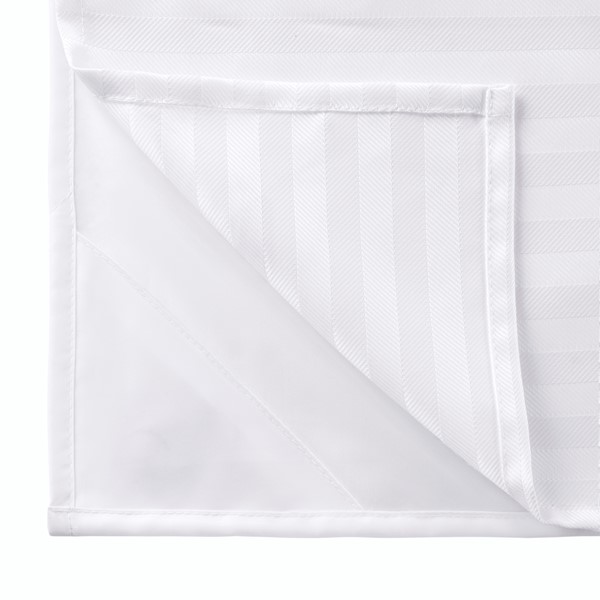 Nomad Home Jacquard Premium Shower Curtain - Jacquard Stripe in White, 71"x77"+70"x57" NH70-0169 - Image 2
