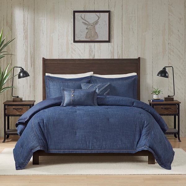 Woolrich Perry Oversized Denim Comforter Set in Blue, Twin/Twin XL WR10-2191 - Image 3
