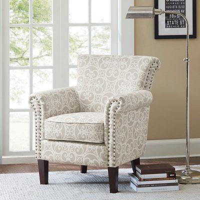 Madison Park Brooke Tight Back Club Chair in Natural, One Size MP100-0991