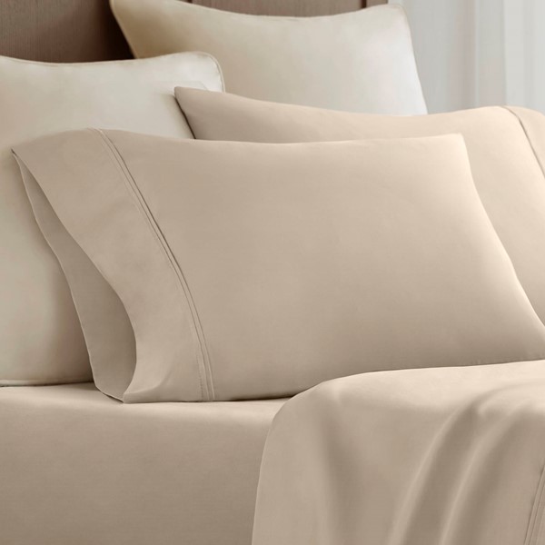 Harbor House 100% Egyptian Cotton Sateen Pillowcase Set in Linen, Standard Sham HHD21-1949 - Image 2