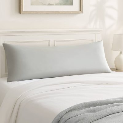 Madison Park Lumi cooling body pillow in Light Grey, 11.8" Dia. x 17.25" H MP31-7474