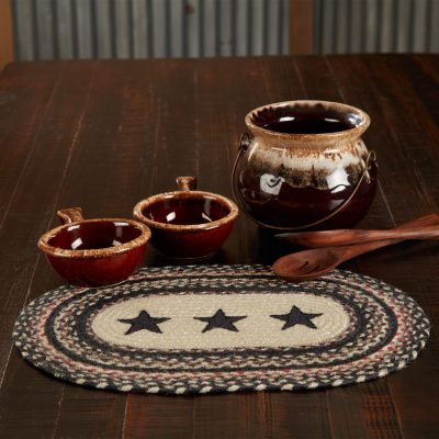 Colonial Star Jute Oval Placemat 12x18