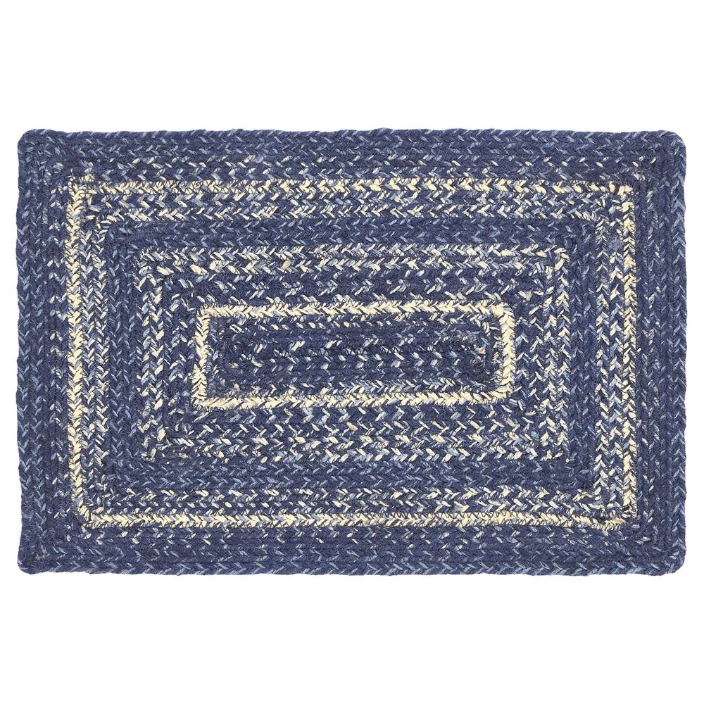 Great Falls Blue Jute Rect Placemat 10x15 - Image 2