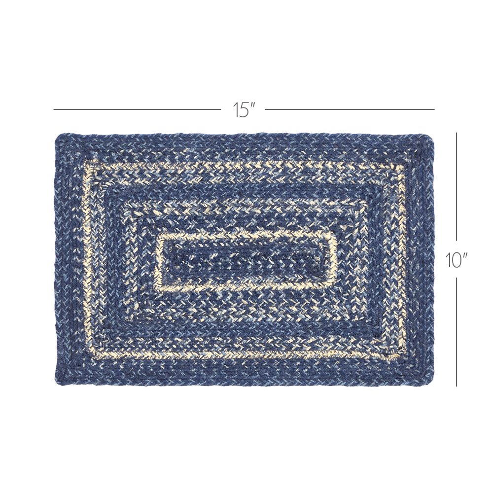 Great Falls Blue Jute Rect Placemat 10x15 - Image 3