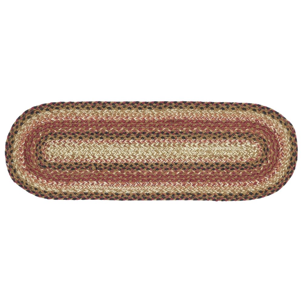 Ginger Spice Jute Stair Tread Oval Latex 8.5x27 - Image 2
