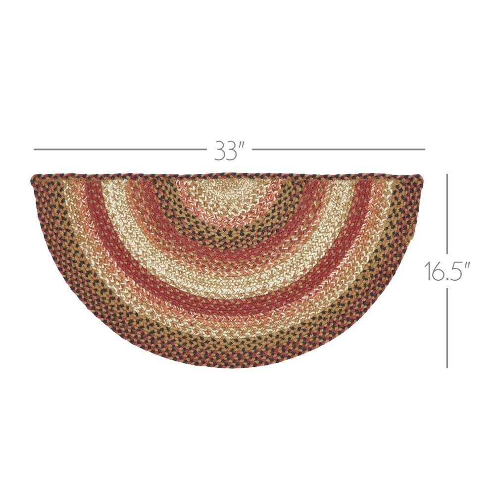 Ginger Spice Jute Rug Half Circle 16.5x33 - Image 3