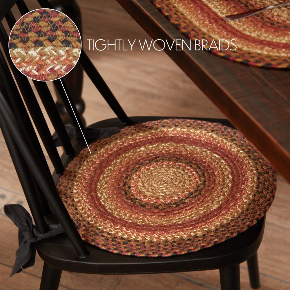 Ginger Spice Jute Chair Pad 15 inch Diameter - Image 4