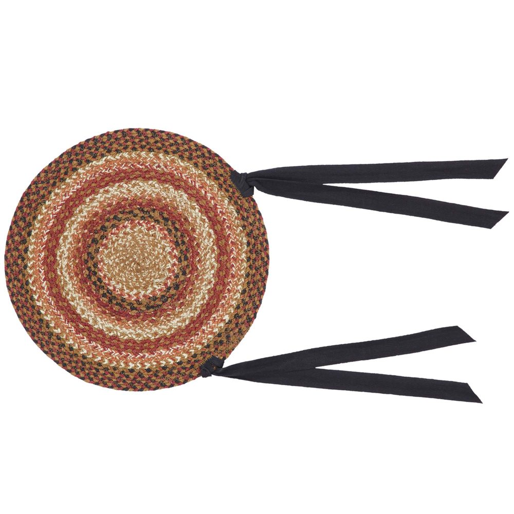 Ginger Spice Jute Chair Pad 15 inch Diameter - Image 2