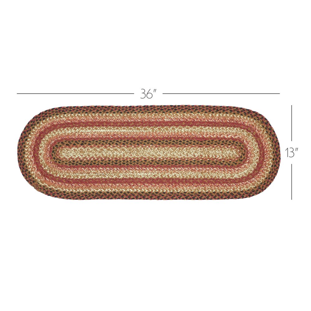 Ginger Spice Jute Oval Runner 13x36 - Image 3